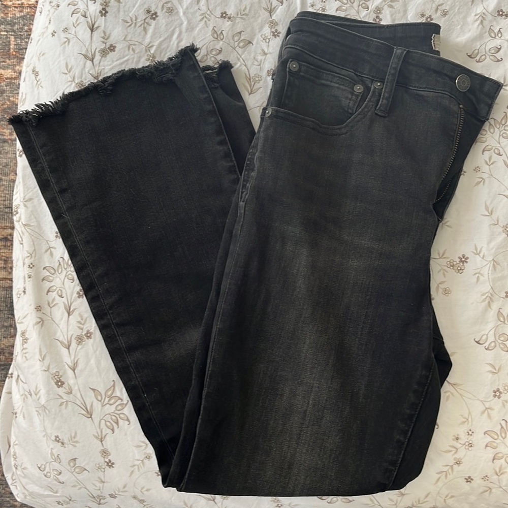 Madewell Curvy Cali Demi Boot Jeans Raw Hem 28